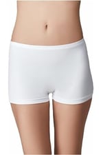 Bestin Kadın Beyaz 2'li Paket Bambu Boxer Külot
