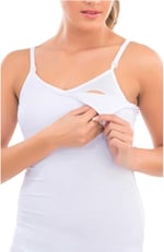Bestin Kadın Beyaz Modal Lohusa Kapsız Emzirme Atleti, XL, SC1268IM-869SC0015392