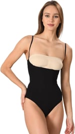 Bestin Kadın Siyah Lohusa Göğüsü Açık Slip Body Korse, L, SC2073MI-89D0018324437