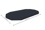 Bestway Flowclear PVC branda, gri, Power Steel havuz için - Seçenekler: 396 x 185 cm (Kare), 424x250x100 cm...