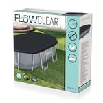 Bestway Flowclear PVC branda, gri, Power Steel havuz için - Seçenekler: 396 x 185 cm (Kare), 424x250x100 cm...