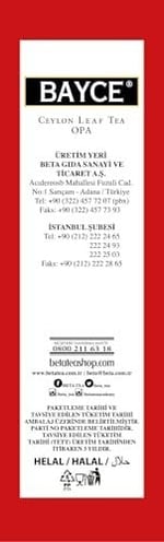 Beta Bayce Opa Siyah Çay 250 gr