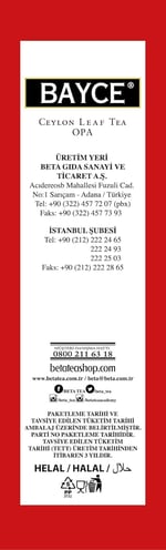 Beta Bayce Opa Siyah Çay 250 gr