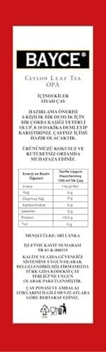 Beta Bayce Opa Siyah Çay 250 gr