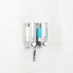 Better Living BLP-76235-1 Aviva Shower Dispenser 2 Chamber Satin Silver - Seçenekler: 2-Odacıklı, 3-Oda