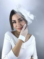 Beyaz Eldiven Ve Beyaz Vualet Nikah Takımı