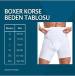 Beyaz Göbek Toparlayıcı Sıkılaştırıcı Anında Göbek Inceltici Erkek Boxer Korse