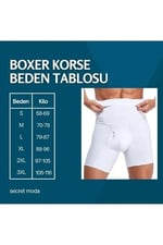 Beyaz Göbek Toparlayıcı Sıkılaştırıcı Anında Göbek Inceltici Erkek Boxer Korse