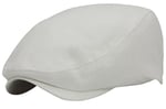 Beyaz Kasket Pamuklu London Flat Cap Şapka