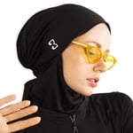Beyaz Logo Nakışlı Deniz Tesettür Bone STANDART