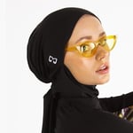 Beyaz Logo Nakışlı Deniz Tesettür Bone STANDART