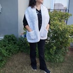 Beyaz Renkli Benekli Yumuşak Atkı Şal