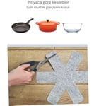 Beylini 12 Li Set Tencere Tava Koruyucu Borcam Çizdirmez Keçe Düzenleyici (Gri)