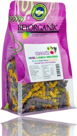 Beyorganik Organik Sebzeli Burgu Makarna (Brokoli-Siyah Havuç-Balkabak)240Gr (Beyaz Kraft)