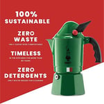 Bialetti 2762 Moka Express Alpina (Dağ Avcıları Korpları) Espresso Pişirici, Alüminyum, Yeşil