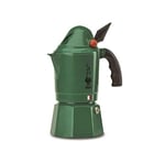 Bialetti 2762 Moka Express Alpina (Dağ Avcıları Korpları) Espresso Pişirici, Alüminyum, Yeşil