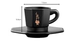 Bialetti - 4'lü Espresso Fincan Seti - Sekizgen Tasarım - Siyah Renk - Porselen - Seçenekler: Klasik, 4 fincan siyah/beyaz