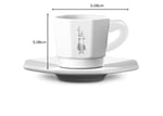 Bialetti - 4'lü Espresso Fincan Seti - Sekizgen Tasarım - Beyaz Renk - Porselen