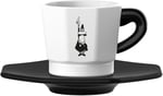Bialetti - 4'lü Espresso Fincan Seti - Sekizgen Tasarım - Siyah Beyaz Karma Renk - Porselen - Seçenekler: 4 fincan siyah/beyaz, Klasik