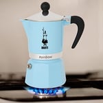 Bialetti 5041 Rainbow Espresso Pişirici, Alüminyum, Açık Mavi, 1 Fincan