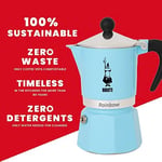 Bialetti 5041 Rainbow Espresso Pişirici, Alüminyum, Açık Mavi, 1 Fincan