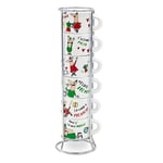 Bialetti - 6'lı İstiflenebilir Cappuccino Fincan Seti - Karma Renkli - Porselen