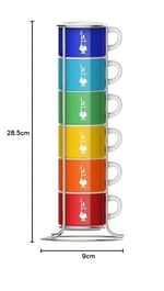 Bialetti - 6'lı İstiflenebilir Fincan Seti