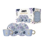 Bialetti Bridgerton 2 Fincan ve 2 Tabak Seti, Porselen, 80 ml