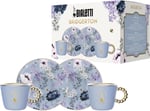 Bialetti Bridgerton 2 Fincan ve 2 Tabak Seti, Porselen, 80 ml