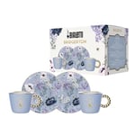 Bialetti Bridgerton 2 Fincan ve 2 Tabak Seti, Porselen, 80 ml