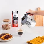 Bialetti - Brikka İndüksiyon: 4 Cups Ocak Üstü Bol Köpüklü Espresso Pişirici - 170ml - Alt Hazne: Dış Paslanmaz Çelik İç Alüminyum - Patentli Güvenlik Valfi - İndüksiyon Ocak Türleri İçin Uygundur | b