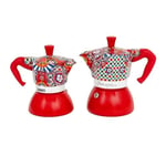 Bialetti Dolce & Gabbana Mochinduction 2 Kupa İndüksiyon ve Doğrudan Ateş (Kahve Makinesi, Espresso Makinetta)