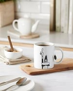 Bialetti - Kupa - Mug - 250mL - Bialetti İkonik Bıyıklı Adam Desenli - Porselen