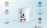 Bialetti - Kupa - Mug - 250mL - Bialetti İkonik Bıyıklı Adam Desenli - Porselen