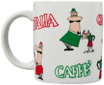 Bialetti - Kupa - Mug Tricolore Omino - 250mL - Porselen - Seçenekler: Üç renkli kupa erkek, Üç renkli fincan kurumsal