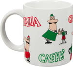 Bialetti - Kupa - Mug Tricolore Omino - 250mL - Porselen - Seçenekler: Üç renkli kupa erkek, Üç renkli fincan kurumsal