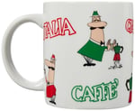 Bialetti - Kupa - Mug Tricolore Omino - 250mL - Porselen - Seçenekler: Üç renkli kupa erkek, Üç renkli fincan kurumsal