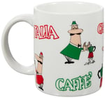 Bialetti - Kupa - Mug Tricolore Omino - 250mL - Porselen - Seçenekler: Üç renkli kupa erkek, Üç renkli fincan kurumsal