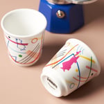 Bialetti Mini Express Mokapot Kandinsky + 2 Espresso Fincanı