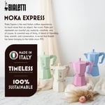 Bialetti - Moka Exclusive: 3 Cups Ocak Üstü Espresso Pişirici - 130ml - Mavi Renk - Alüminyum Gövde - Patentli Güvenlik Valfi - Tüm Ocak Türleri İçin Uygundur (İndüksiyon Hariç)