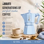 Bialetti - Moka Exclusive: 3 Cups Ocak Üstü Espresso Pişirici - 130ml - Mavi Renk - Alüminyum Gövde - Patentli Güvenlik Valfi - Tüm Ocak Türleri İçin Uygundur (İndüksiyon Hariç)