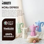Bialetti - Moka Exclusive: 3 Cups Ocak Üstü Espresso Pişirici - 130ml - Mavi Renk - Alüminyum Gövde - Patentli Güvenlik Valfi - Tüm Ocak Türleri İçin Uygundur (İndüksiyon Hariç)