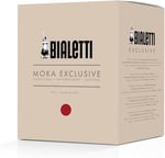 Bialetti - Moka Exclusive: 3 Cups Ocak Üstü Espresso Pişirici - 130ml - Kırmızı Renk - Alüminyum Gövde - Patentli Güvenlik Valfi - Tüm Ocak Türleri İçin Uy - Seçenekler: 3 Cups - 130ml, 6 Cups - 270ml