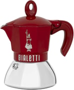 Bialetti - Moka Exclusive İndüksiyon: 2 Cups Ocak Üstü Espresso Pişirici - 100ml - Kırmızı Renk - Alt Hazne: Dış Paslanmaz Çelik İç Alüminyum - İndüksiyon  - Seçenekler: 2 Cups - 100ml, 4 Cups - 200ml