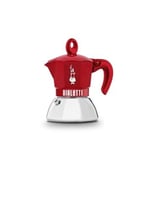 Bialetti - Moka Exclusive İndüksiyon: 2 Cups Ocak Üstü Espresso Pişirici - 100ml - Kırmızı Renk - Alt Hazne: Dış Paslanmaz Çelik İç Alüminyum - İndüksiyon  - Seçenekler: 2 Cups - 100ml, 4 Cups - 200ml