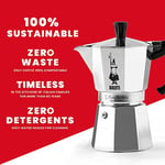Bialetti - Moka Express: 3 Cups Ocak Üstü Espresso Pişirici - 130ml - Gümüş Renk - Alüminyum Gövde - Patentli Güvenlik Valfi - Tüm Ocak Türleri İçin Uygundur (İndüksiyon Hariç)