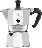 Bialetti - Moka Express: 3 Cups Ocak Üstü Espresso Pişirici - 130ml - Gümüş Renk - Alüminyum Gövde - Patentli Güvenlik Valfi - Tüm Ocak Türleri İçin Uygundur (İndüksiyon Hariç)