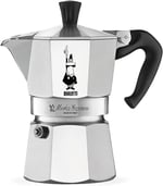Bialetti - Moka Express: 3 Cups Ocak Üstü Espresso Pişirici - 130ml - Gümüş Renk - Alüminyum Gövde - Patentli Güvenlik Valfi - Tüm Ocak Türleri İçin Uygundur (İndüksiyon Hariç)