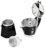 Bialetti - Moka Express Italia: 1 Cup Ocak Üstü Espresso Pişirici - 40ml - Karma Renk - Alüminyum Gövde - Patentli Güvenlik Valfi - Tüm Ocak Türleri İçin Uygundur (İndüksiyon Hariç)