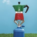 Bialetti - Moka Express Italia: 3 Cups Ocak Üstü Espresso Pişirici - 130ml - Karma Renk - Alüminyum Gövde - Patentli Güvenlik Valfi - Tüm Ocak Türleri İçin Uygundur (İndüksiyon Hariç)